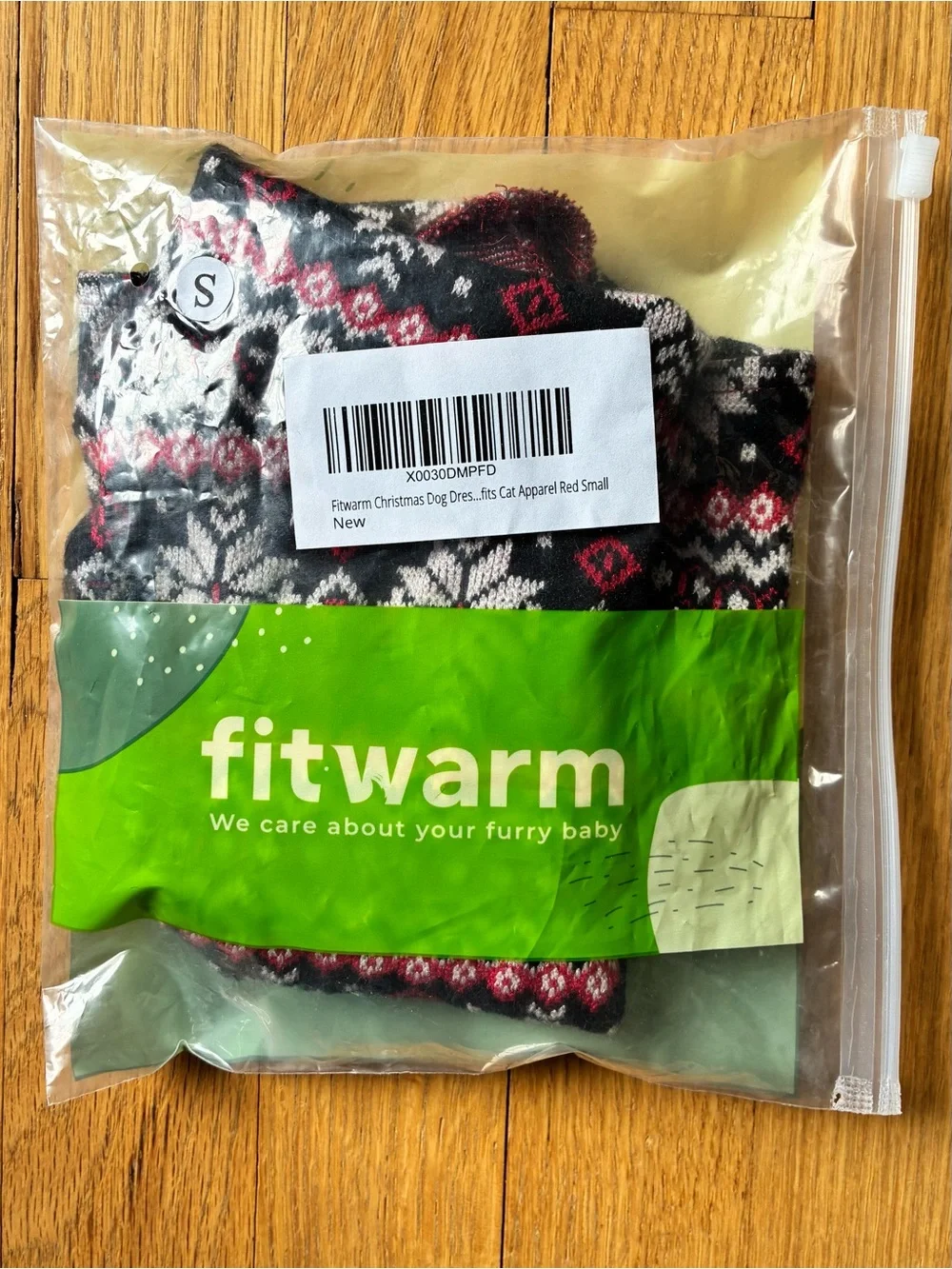 NWT Holiday/Christmas Dog Dress Turtleneck Sweater Dress, Size Small